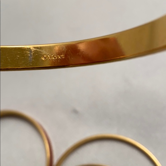 Monet vintage bangles in red navy and white (4) - Picture 2 of 10